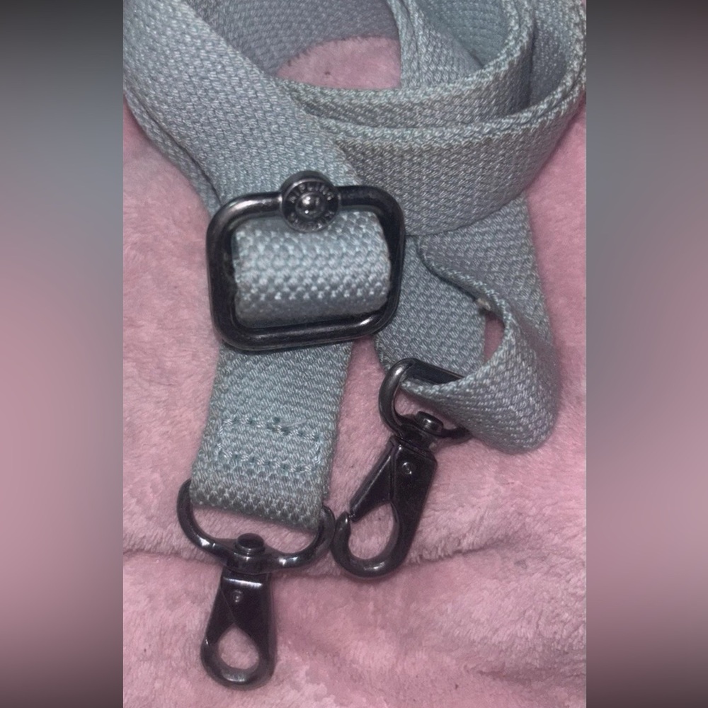 Kipling Replacement Strap Adjustable 31”-56”  Width 1” Baby Blue /Silver Canvas